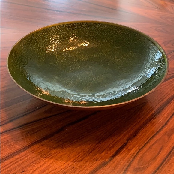 Target Accents Brass And Enamel 1 Decorative Green Bowl Poshmark